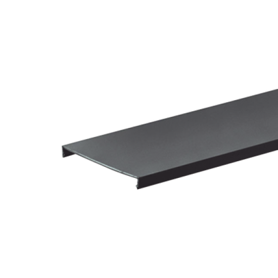 Tapa para Canaleta Ranurada Tipo G, de 82.6 mm de Ancho, 1828.8 mm de Largo, Color Negro