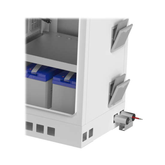 Gabinete de Piso para Exterior con Ventiladores y Termostato con Rack de 19