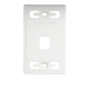 Placa de pared modular MAX, de 1 salida, color blanco, version bulk (Sin Empaque Individual)