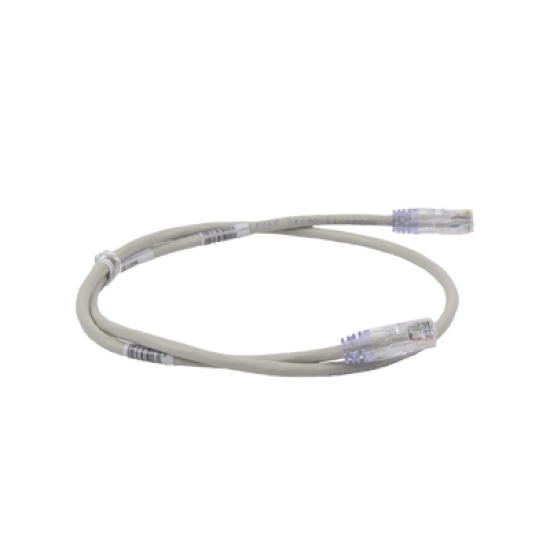Cable de Parcheo TX6, UTP Cat6, 24 AWG, CM, Color Gris, 3ft
