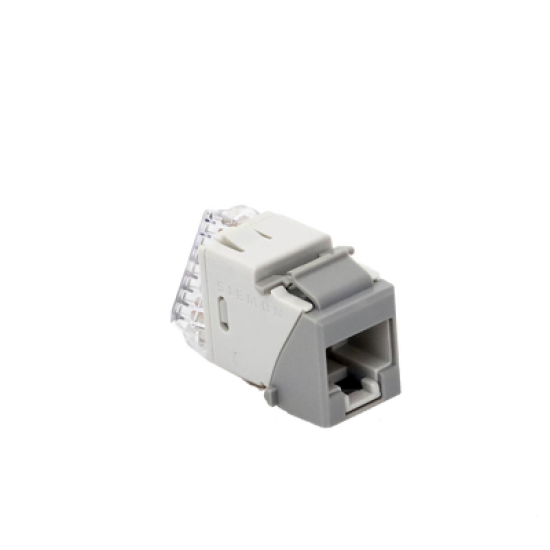 Jack UltraMAX Cat5e, UTP, Tipo Keystone, Color Gris, Punch Down