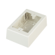 Caja de Pared Superficial, uso Universal con Placas de Pared, Con Cinta Adhesiva, Color Blanco Mate