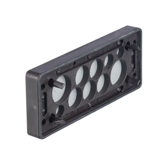 Pasacable de 10 Orificios de Marco Rectangular, IP65, 4.41