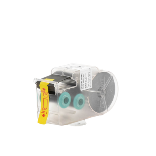 Casete de 200 Etiquetas Autolaminadas de 25.4 x 38.1 mm, para Cables de 4 a 8.1 mm de Diámetro, Área de Impresión Color Blanco