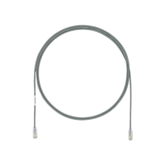 Cable de Parcheo UTP Cat6A, CM/LSZH, Diámetro Reducido (28AWG), Color Gris, 1 ft