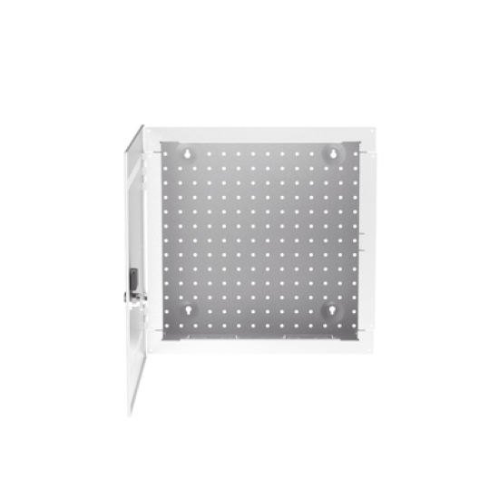 Gabinete Multipropósito de Montaje en Pared, de 14 in de Altura, Con Puerta Reversible, Fabricado en Acero, Color Blanco