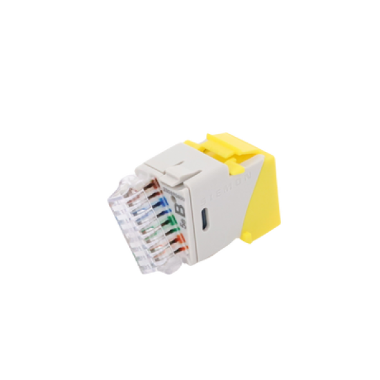 Jack UltraMAX Cat5e, UTP, Tipo Keystone, Color Amarillo, Punch Down