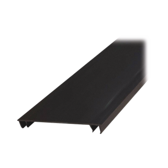 Tapa para Canaleta Ranurada Tipo H, de 55.1 mm de Ancho, 1828.8 mm de Largo, Color Negro