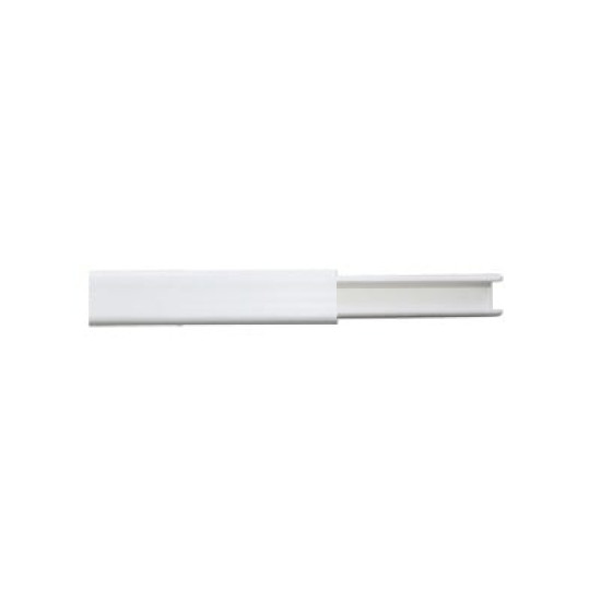 Canaleta color blanco de PVC auto extinguible, de una via, 12 x 8 tramo 2m. (5001-01253) Canaleta color blanco de PVC auto extinguible, de una via, 12 x 8 tramo 2m. (5001-01253)