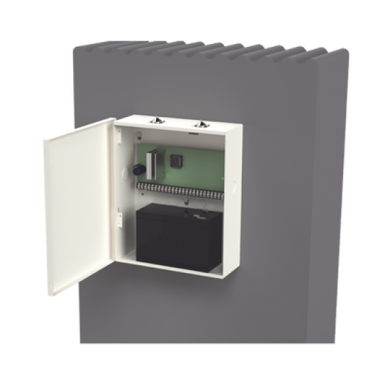 Gabinete para alarma de la familia CAPTAIN/XL2T, CFB-516, VISTA48 y batería PL712 (No incluida)