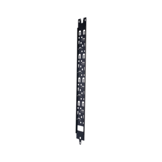 Panel Administrador de Cables Vertical para Gabinete FlexFusion™ de 42RU, Acepta Anillos en D, Anillos S1DR, S2DR y L; S1LR, S2LR, Color Negro