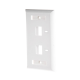 Placa de pared de 2 puertos, Keystone, con espacio para etiqueta, Color Blanco