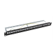 Patch panel modular Blindado (STP) de 24 puertos, con barra para organizar cable 