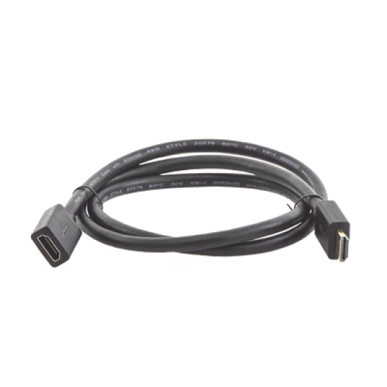 Cable extensor HDMI de 1 M / 4K@60Hz / 3D / HDR /  Macho a Hembra / Núcleo de cobre estañado / Transmisión estable.
