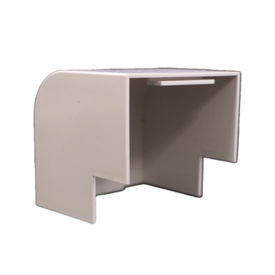 Esquinero Exterior Color Blanco de PVC Auto Axtinguible, Para Canaleta TMK-4577 (5510-02001)