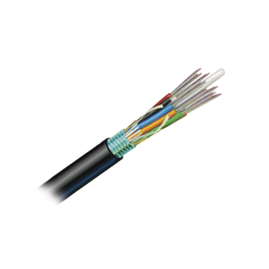 Cable de Fibra Óptica de 12 hilos, OSP (Planta Externa), No Armada, Gel, MDPE (Polietileno de media densidad), Monomodo OS2, 1 Metro