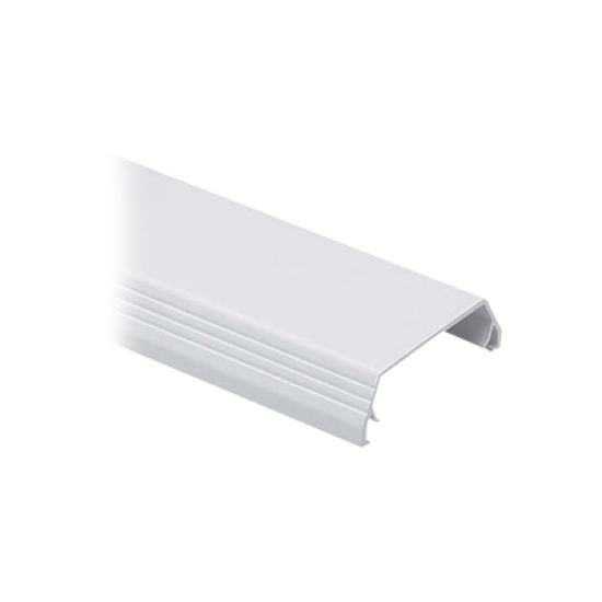 Cubierta (Tapa) tipo bisagra para canaleta T-45, de PVC rígido, 60.3 x 19.1 x 2438.4 mm, Color Blanco Mate