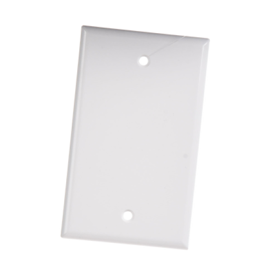 Placa de Pared Ciega Universal, Color Blanco