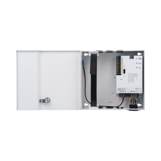 Fuente de Alimentación de 1 Salida 11-15 Vcc 5 A / Temporizador Integrado / Con Capacidad de Batería de Respaldo / Requiere Batería / Voltaje de Entrada 96-264 Vca 