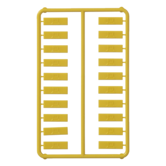 Paquete de 100 Iconos de Datos de Instalación a Presión, Para Jacks Mini-Com de Panduit, De Plástico, Color Amarillo