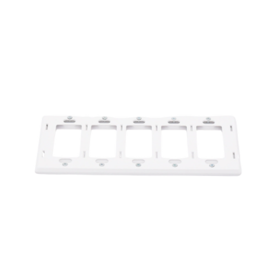 Placa de pared 5 espacios, para atenuador (dimmer), switch ó control remoto PICO inalámbrico