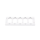 Placa de pared 5 espacios, para atenuador (dimmer), switch ó control remoto PICO inalámbrico