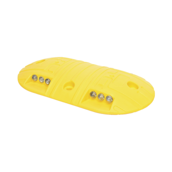 Boya D / Plastico Duradero / Amarilla / 4 Orificios / LEDS REFLEJANTES / 20 Toneladas.
