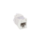 Jack UltraMAX Cat6, UTP, Montaje híbrido en Placa de Pared (Plano y Angulado), Color Blanco, Punch Down