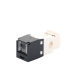 Conector Jack RJ45 Estilo TG con Ventana, Mini-Com, Categoría 6, de 8 posiciones y 8 cables, Color Negro