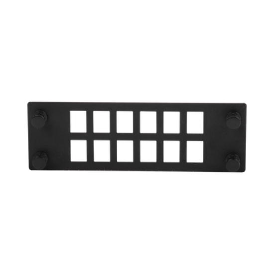Placa Para 12 Adaptadores de Fibra Óptica, Uso con Gabinetes FPONE3 y FPONE4