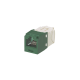 Conector Jack RJ45 Estilo TG, Mini-Com, Categoría 6, de 8 posiciones y 8 cables, Color Verde