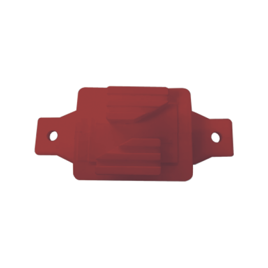 Aislador de Paso color Rojo reforzado para cercos eléctricos, resistente al clima extremoso