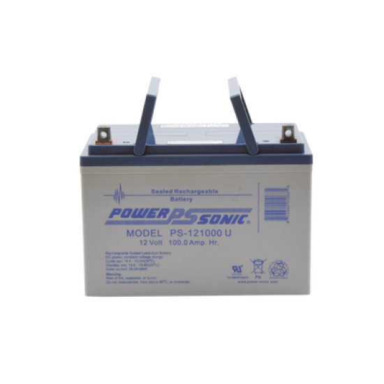 Batería 12V, 100AH, Para Respaldo, Tecnologías AGM/VRLA, 10-12 Años Vida Útil, Terminales U, Reconocida UL   