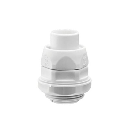 Conector (Racor) de tubería flexible a caja, PVC Auto-Extinguible de 25 mm, IP55 Conector (Racor) de tubería flexible a caja, PVC Auto-Extinguible de 25 mm, IP55