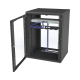Gabinete para Montaje en Pared, Puerta de Cristal Templado, Cuerpo Fijo con Rack 19