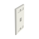 Placa de Pared Vertical, Salida Para 1 Puerto Keystone, Con Espacios Para Etiquetas, Color Blanco Mate