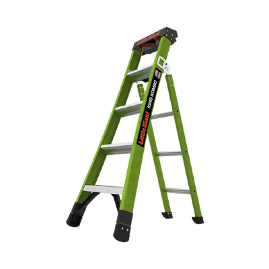 Escalera de Tijera 3 en 1 de 1.5 Metros, Fibra de Vidrio (SKU13906-001). Hecha en E.U.A. (Versión 2.0)