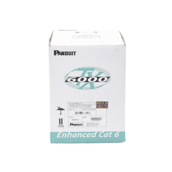Bobina de Cable UTP 305 m. de Cobre, TX6000™ PanNet, Reelex, Azul, Categoría 6 Mejorado (23 AWG), PVC (CM), de 4 pares