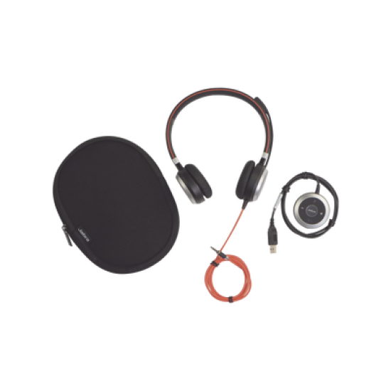 Jabra Evolve 40 Duo con Conexión USB / 3.5 mm, indicador de ocupado y cancelación de ruido pasiva (6399-823-109)