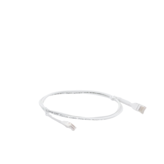 Cable de Parcheo Ultra Slim Con RJ45 Flexible UTP Cat6 - 1 m Blanco Diámetro Reducido