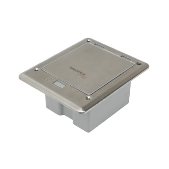 Caja de piso con contacto eléctrico (Duplex), resistente al agua, IP66 (Con tapa cerrada) (11000-53201)