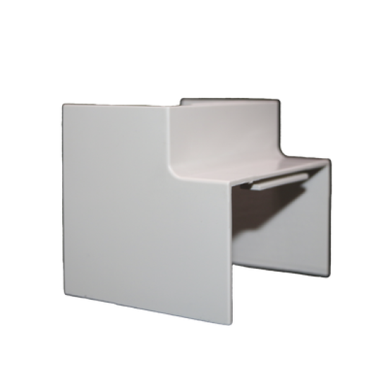 Esquinero Interior Color Blanco de PVC Auto Axtinguible, Para Canaleta TMK-4577 (5520-02001)