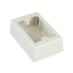 Caja de Pared Superficial, uso Universal con Placas de Pared, Con Cinta Adhesiva, Color Blanco Mate