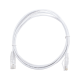 Cable de Parcheo Slim UTP Cat6 - 2 m Blanco Diámetro Reducido (28 AWG)