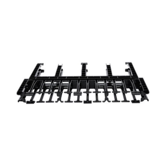 Organizador de Cables Horizontal NetManager de Alta Densidad, Doble (Frontal y Posterior), Para Rack de 19in, 1UR