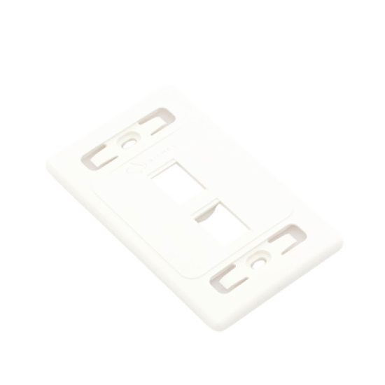 Placa de Pared Modular 10G MAX de 2 Salidas, Color Blanco