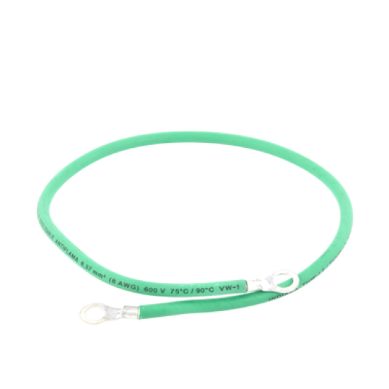 Jumper para Puesta a Tierra con Cable 8 AWG con Conectores de Ojo de 50 cm.