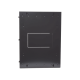 Gabinete PanZone de Montaje en Pared, de 19in, Puerta con Ventana de Seguridad, 18 UR, 635mm de Profundidad, Color Negro