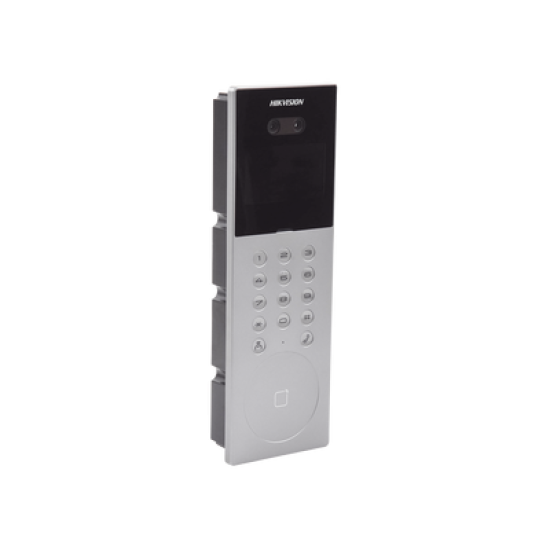 Videoportero IP Multiapartamento con Reconocimiento Facial / Llamada a App HikConnect (requiere monitor) / Protección IP65 / Apertura por Rostro, Tarjeta o App 