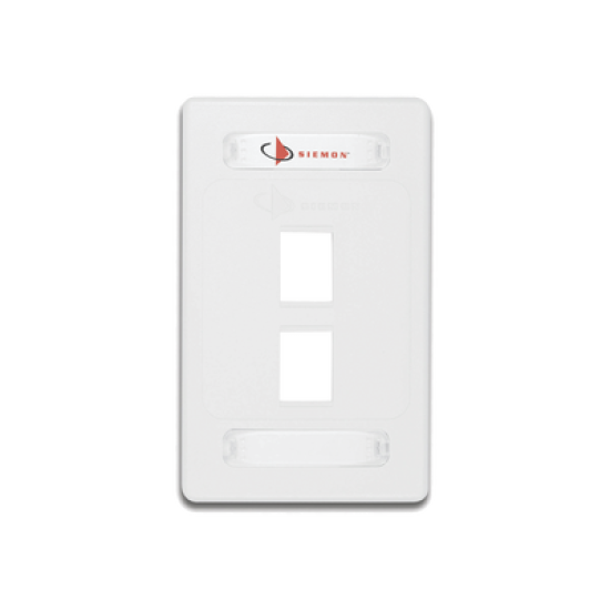 Placa de Pared Modular 10G MAX de 2 Salidas, Color Blanco